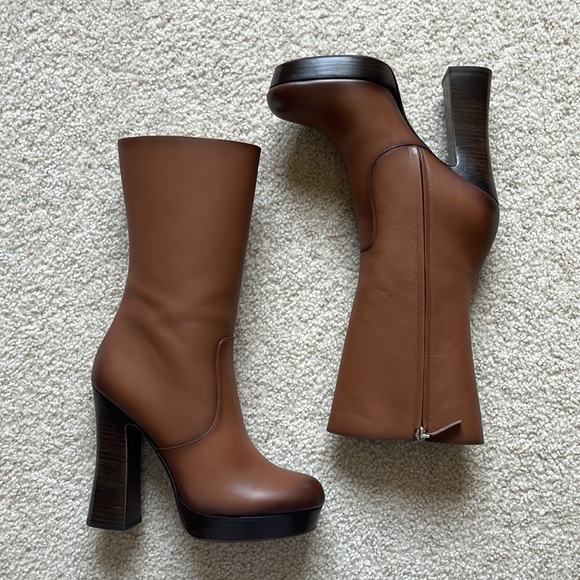 Michael Kors Collection Emmy Runway Leather Boots - Picture 2 of 6